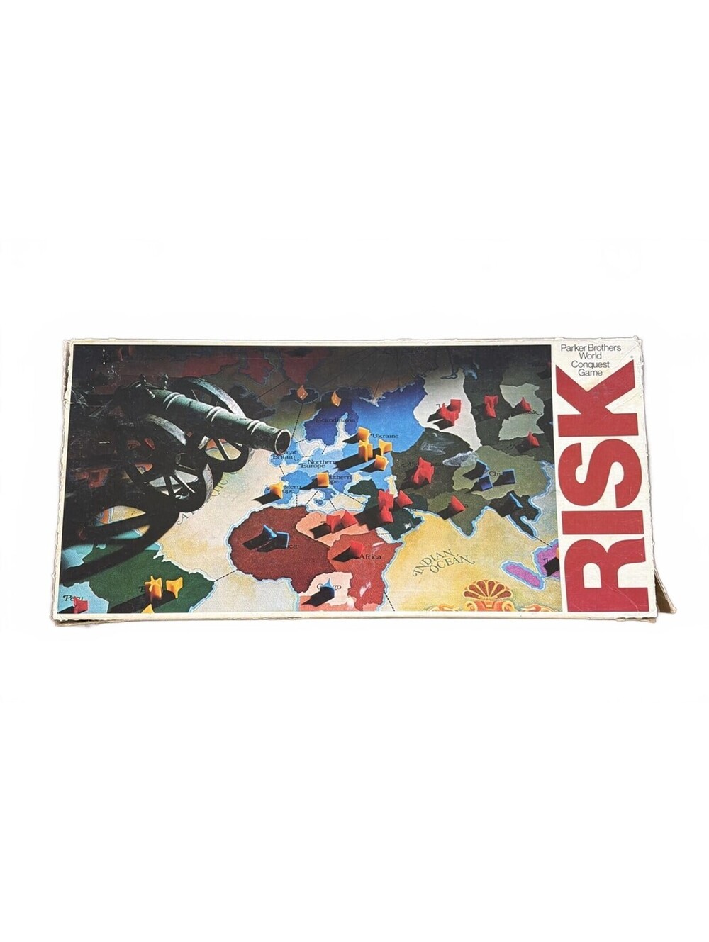 Vintage 1975 RISK BOARD GAME PARKER BROTHERS COMPLETE Heavy Box Wear